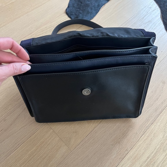 Rebecca Minkoff Black Suede and Leather Crossbody Bag - Picture 2 of 16